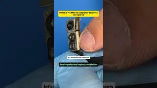 iPhone 15 Pro Max was completely destroyed and repaired #smartphone #tech #technology #repair #fix