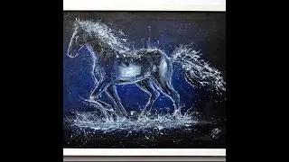 Running Horse / Easy Abstract Painting On Canvas | Short Video