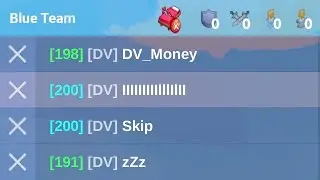 Full DV clan squad dominates in Roblox BedWars