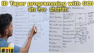 ID taper cnc programming | How to cut taper in internal diameter on cnc machine | cnc programming