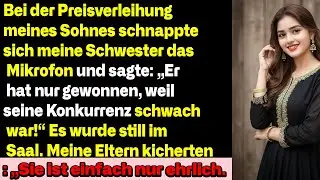 Bei der Preisverleihung meines Sohnes nahm meine Schwester das Mikro – und ruinierte alles