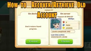 How to recovered/Retrieve Old Account In Cooking Diary?!
