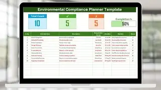 Environmental Compliance Planner Checklist in Excel