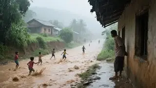Monsoon Rain in Yogyakarta 🌴 Nature Ambience Sounds for Stress Relief
