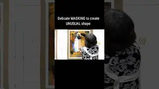 Pamela Caughey - Delicate MASKING to create UNUSUAL shape, FINISH a painting! CWM/Oil DEMO! ❤️#art