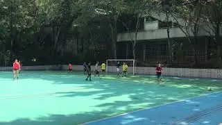 Center half XXL16 make a fantastic header to clear off the line.