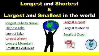 Largest & Smallest | Longest & Shortest In the World Mcq's | For PPSC, CSS, ISSB, NTS, OTS, CTS etc.