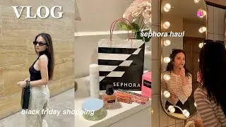 vlog | H&M and sephora haul, organising my makeup 🛍️🤍✨