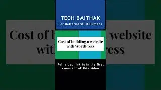 Cost of building a #website with #wordpress #wordpresstutorial #wordpressdevelopment #webdevelopment