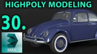 High Poly Car Modeling | Part 30 _ door | 3D Tutorial | vw beetle | Hun |