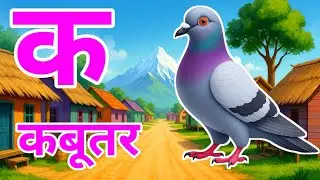 क से कबूतर,अ से अनार a se anaar k se kabutar | Hindi varnmala | ABCD क से&zwnj; कबूतर अ से अनार, for kids