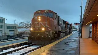 Canadian National 5765 sd75l leading a light power move at Franklin Park Illinois