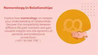 |+971505947781 |&nbsp;Secrets of Numbers: Foundation Course in Numerology with Dr. Aneil Kkhare in Dubai
