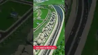 Sunken Highway in Cities Skylines Airport DLC #shorts