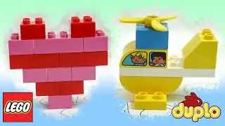 Сердце и Вертолёт, собираем игрушки ребёнку из Lego Duplo.