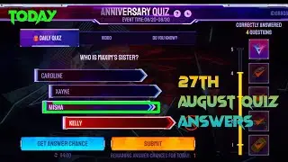 Free fire new event quiz answers today ! 27th August 4th anniversary quiz answers #miriaogamers