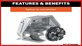 Reliable 7-Way Round Trailer Wiring Socket with Spring-Loaded Cover