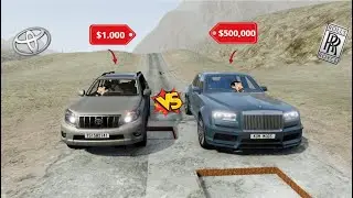 $10,000 vs $500,000 Car Durability Test in BeamNG.drive!
