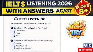 Why Did You Buy Pest Away |IELTS Listening Real Test 2026 | With Answers AC/GT #ieltswithgic 