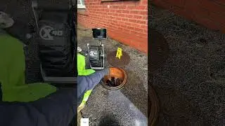 The external drain was backing up #blockage #oddlysatisfying #clearingblockages