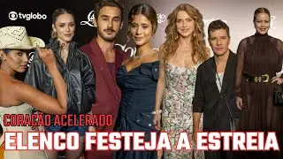 Elenco de Coração Acelerado, nova novela das 7 da Globo, na festa da estreia.