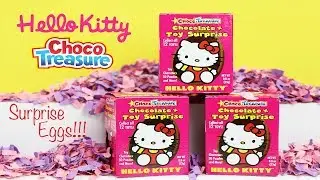 HELLO KITTY Choco Treasures Surprise Eggs!!