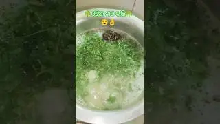 ଓଡ଼ିଆ ଶାଗ କାଞ୍ଜି ☘️🤤. Odia special saga kanji 👌😋#shortsfeed #ytshorts #recipe #viral