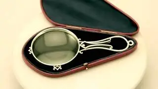 Sterling Silver Magnifying Glass - Art Nouveau - Boxed - Antique Victorian - AC Silver (A3401)