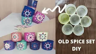 Spices Set DIY|Spice box Craft | Indian spice box | DIY Masala dabba | Best out of waste|Mandala Art