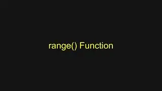 Python Tutorial - range() Function