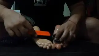 Tickling My Girlfriend's Ticklish Friend's Feet - Hands, Oil & Brushes