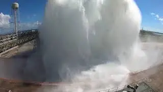 Water Deluge System Tested at NASA Kennedy Launch Pad