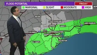 Houston, Texas weather: Rain later today; small chance of flooding overnight