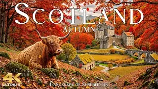 Autumn in Scotland 4K UHD 🍁 Glenfinnan Viaduct, Fiery Hills & Misty Highland Views