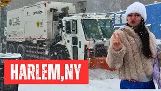 Harlem Snowstorm Walk 4K — 125th Street Blizzard | NYC Snowstorm 2026 ❄️ (Real City Sounds)