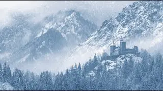 ❄️Frozen Alpine Castle | Silent Snowy Mountain Fortress Ambience