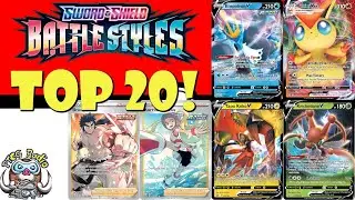 Top 20 Pokemon Cards from Battle Styles! (New Sword & Shield Expansion - Set Review)