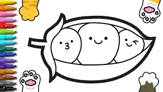 How to draw peas for children | drawing peas for kids | Easy drawing