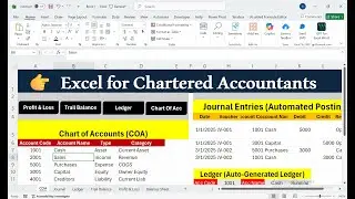 Complete Automated Accounting System in Excel | P&L & Balance Sheet Formula Explained