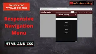 How to create responsive navbar for website || responsove navigation menu || Lets do coding