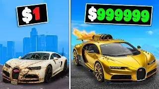 $1 to $1,000,000 BUGATTI in GTA 5!
