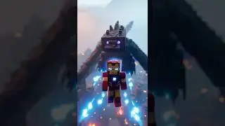 Iron Man Enters Minecraft: Epic Block Battle Begins! #IronMan #MinecraftMashup #EnderDragonFight