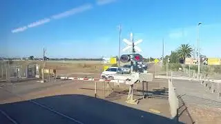 Australia, Melbourne. Melton station V/line train ride to Sunshine station.