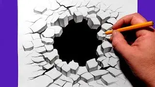 Drawing a Smashed Hole - 3D Ground Breaker!
