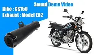 Exhaust E02 | Loud | Bass | Suzuki GS150 | High Quality | Black | Muffler |  FaizanMotorsports.pk