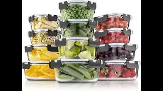 FineDine 24-Piece Superior Glass Food Storage Containers Set