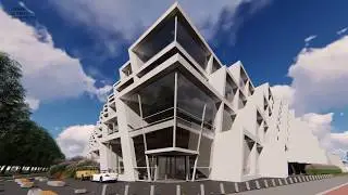 Birdflock hotel - Architectural visualization