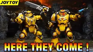 JOYTOY Warhammer Horus Heresy Imperial Fists Despoiler Squad 1/18 action figures review & unboxing