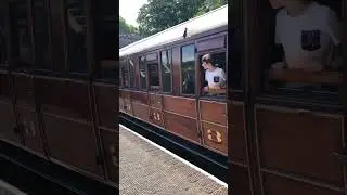 28xx number 2857 departing Highley with LNER teak coaches