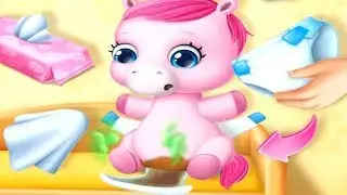 Fun Baby Pony Care Kids Games - Pony Sisters Baby Horse Care - Babysitter Daycare Dress up Games